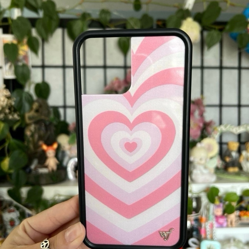 wildflower iphone 12 pro max rose matte pink heart case